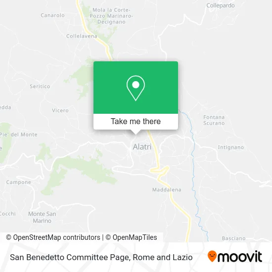 San Benedetto Committee Page map