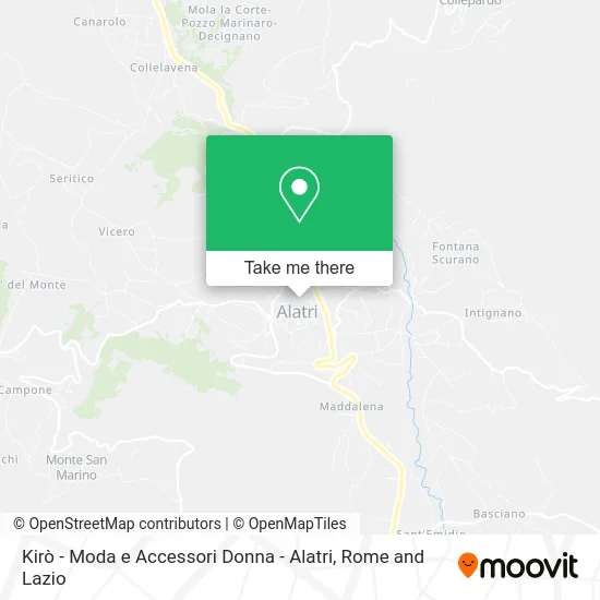 Kirò - Women's Fashion and Accessories - Alatri map