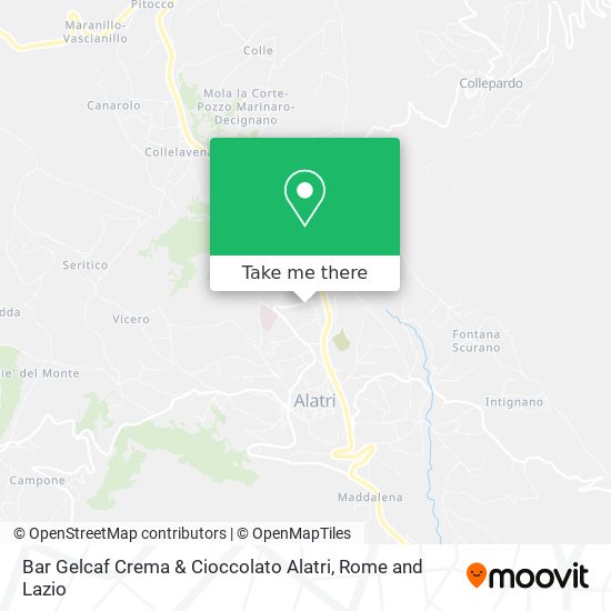 Bar Gelcaf Crema & Cioccolato Alatri map