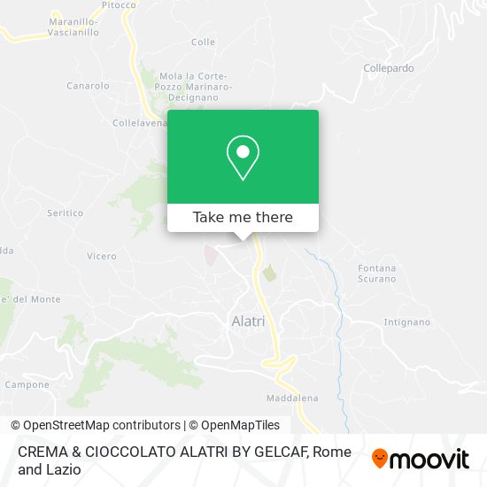 CREMA & CIOCCOLATO ALATRI BY GELCAF map