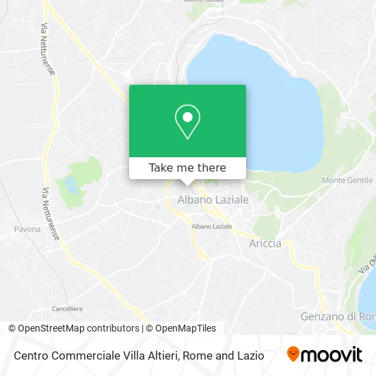 Villa Altieri Shopping Center map