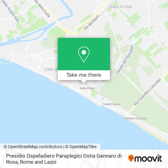 Presidio Ospeladiero Paraplegici Ostia Gennaro di Rosa map