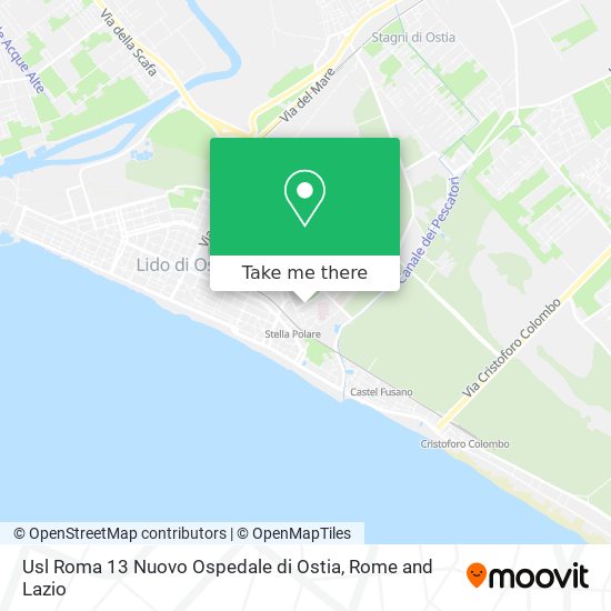 Usl Roma 13 Nuovo Ospedale di Ostia map