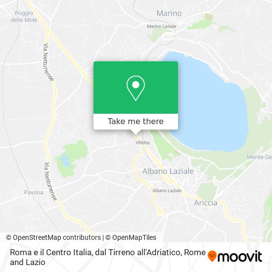 Roma e il Centro Italia, dal Tirreno all'Adriatico map