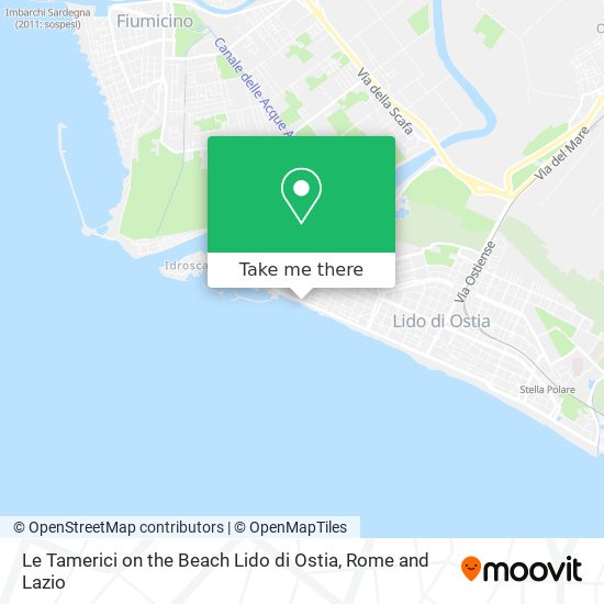 Le Tamerici on the Beach Lido di Ostia map