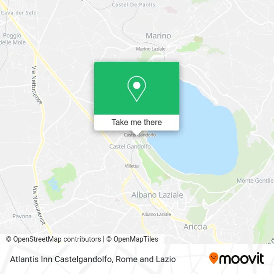 Atlantis Inn Castelgandolfo map