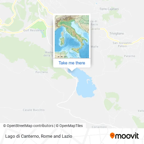 Canterno Lake map