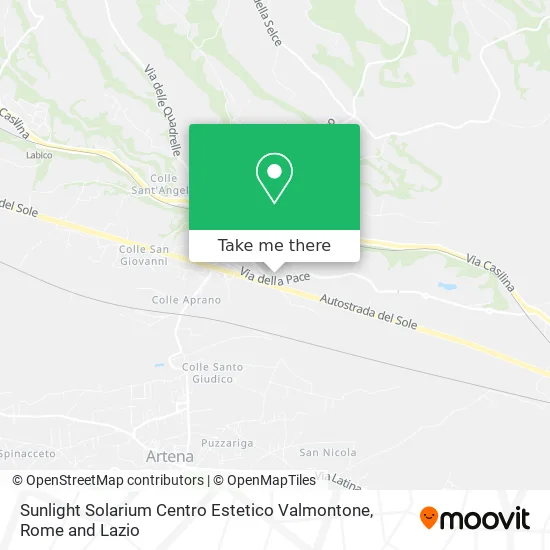 Sunlight Solarium Aesthetic Center Valmontone map