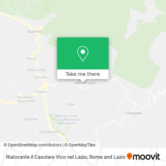 Riatorante il Casolare Vico nel Lazio map