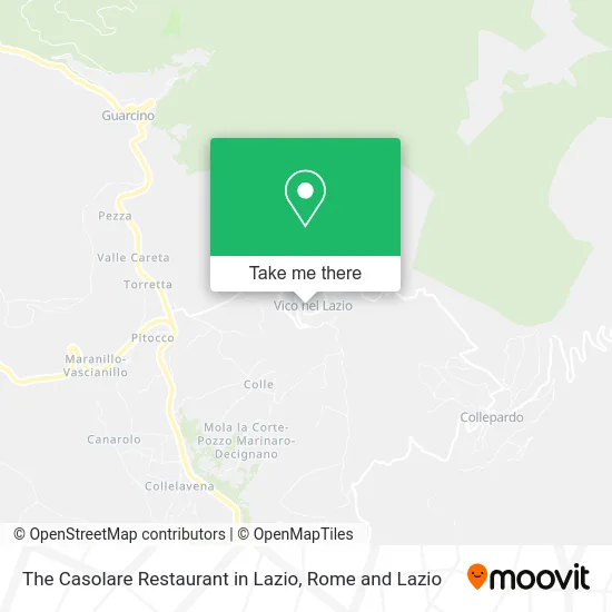 The Casolare Restaurant in Lazio map