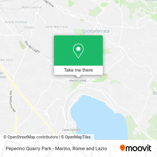 Peperino Quarry Park - Marino map