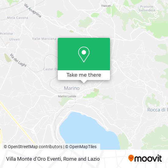 Villa Monte d'Oro Eventi map