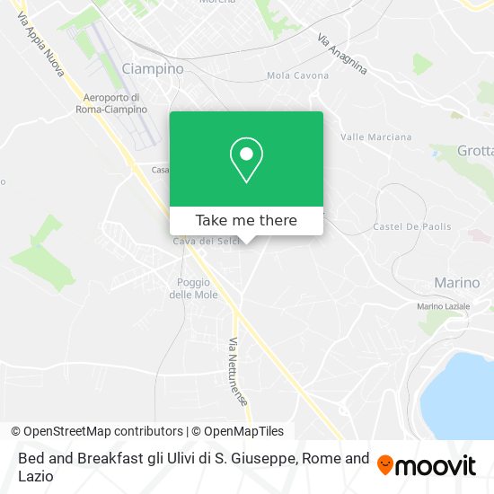 Bed and Breakfast gli Ulivi di S. Giuseppe map