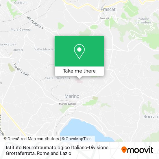 Istituto Neurotraumatologico Italiano-Divisione Grottaferrata map