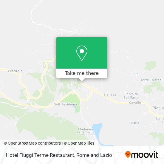 Hotel Fiuggi Terme Restaurant map