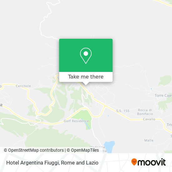 Hotel Argentina Fiuggi map