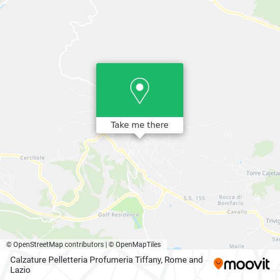 Calzature Pelletteria Profumeria Tiffany map