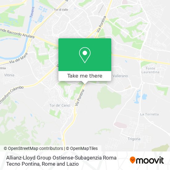 Allianz-Lloyd Group Ostiense-Subagenzia Roma Tecno Pontina map
