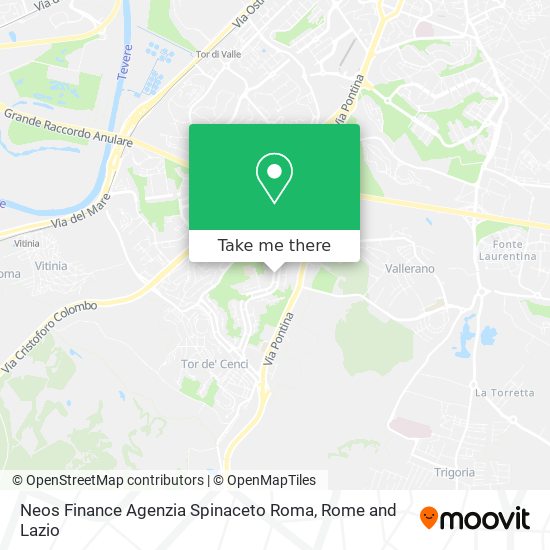 Neos Finance Agenzia Spinaceto Roma map