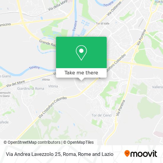 Via Andrea Lavezzolo 25, Roma map