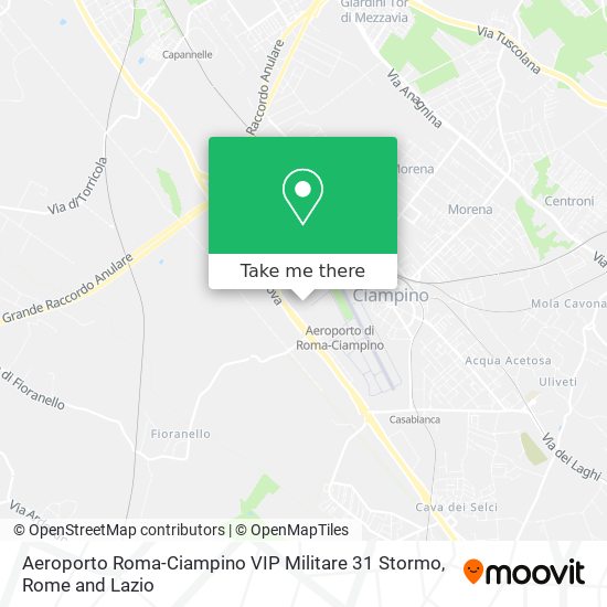 Aeroporto Roma-Ciampino VIP Militare 31 Stormo map