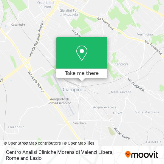 Centro Analisi Cliniche Morena di Valenzi Libera map