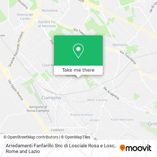 Arredamenti Fanfarillo Snc di Losciale Rosa e Losc map