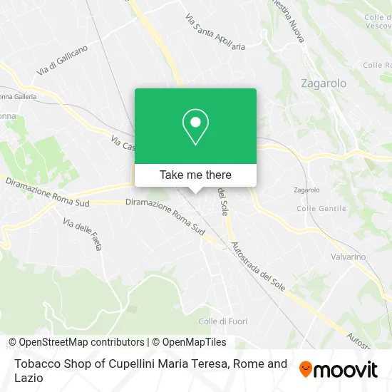 Tobacco Shop of Cupellini Maria Teresa map