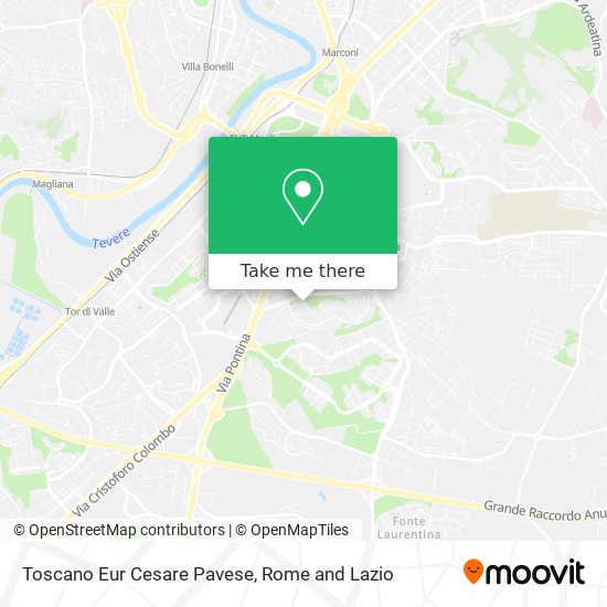 Toscano Eur Cesare Pavese map
