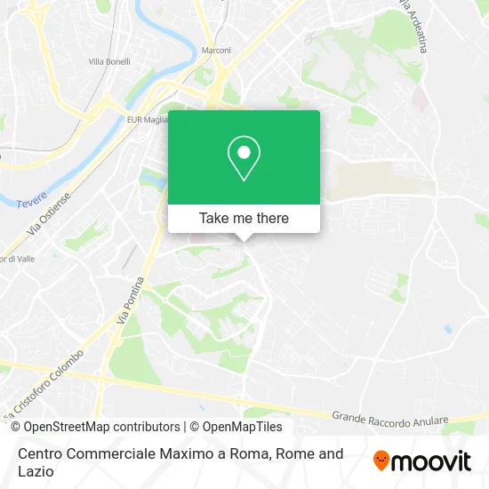 Maximo Shopping Center in Rome map