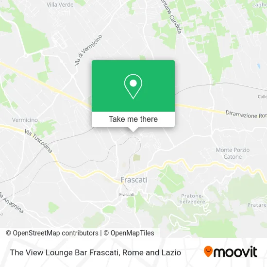 The View Lounge Bar Frascati map