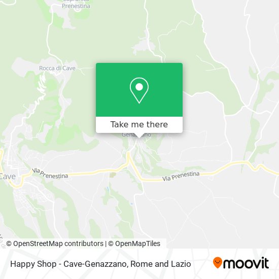 Happy Shop - Cave-Genazzano map