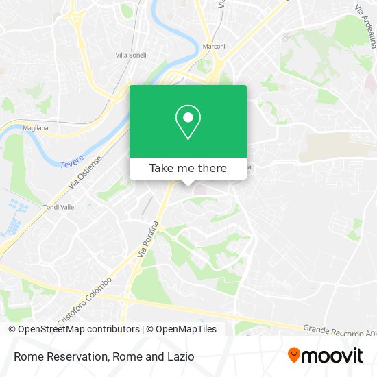 Rome Reservation map