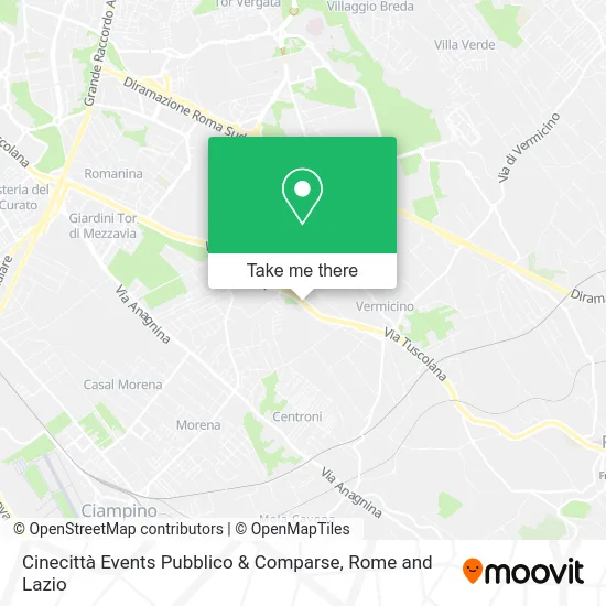 Cinecittà Events Public & Extras map