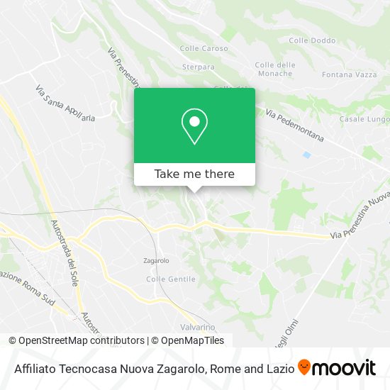 Affiliato Tecnocasa Nuova Zagarolo map