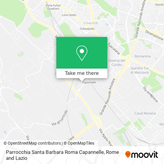Parrocchia Santa Barbara Roma Capannelle map