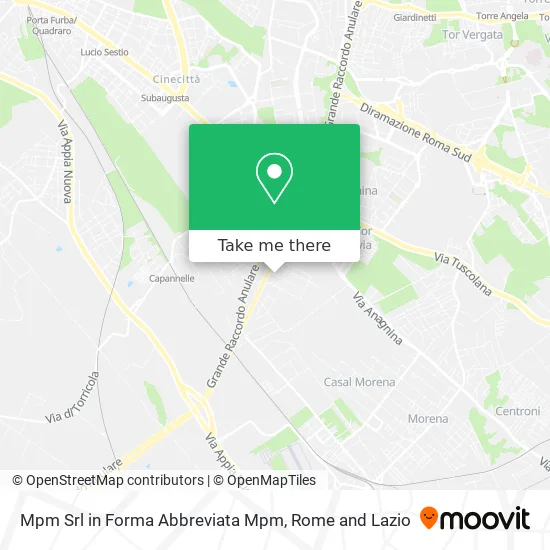 MPM Srl in Abbreviated Form MPM map