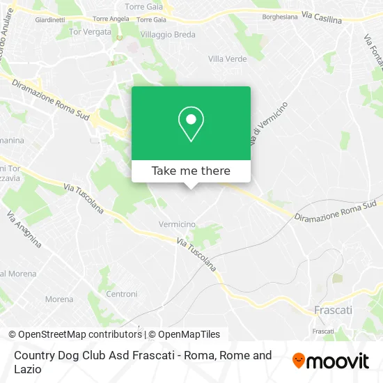 Country Dog Club Asd Frascati - Rome map