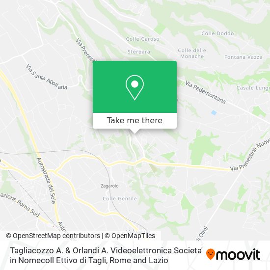 Tagliacozzo A. & Orlandi A. Videoelettronica Societa' in Nomecoll Ettivo di Tagli map