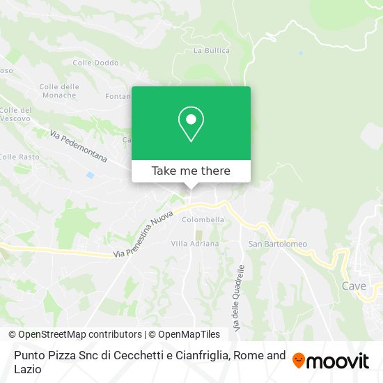 Punto Pizza Snc di Cecchetti e Cianfriglia map