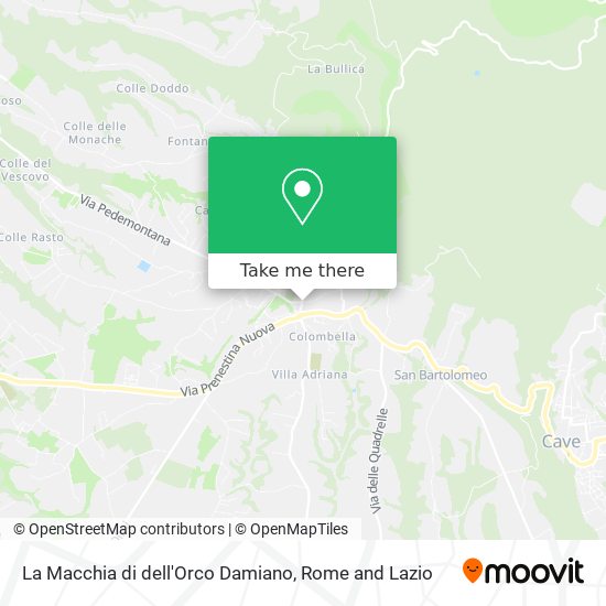 La Macchia di dell'Orco Damiano map