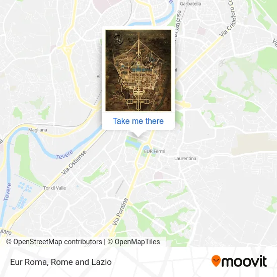 EUR Rome map