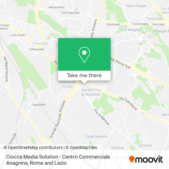 Ciocca Media Solution - Centro Commerciale Anagnina map