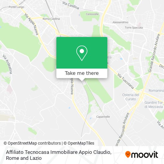 Affiliato Tecnocasa Immobiliare Appio Claudio map