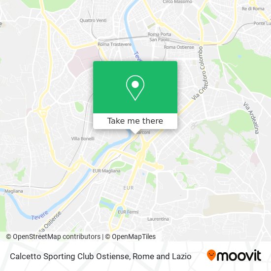 Calcetto Sporting Club Ostiense map