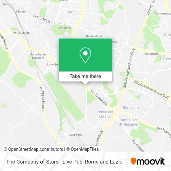The Company of Stars - Live Pub map