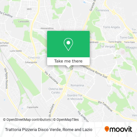 Trattoria Pizzeria Disco Verde map