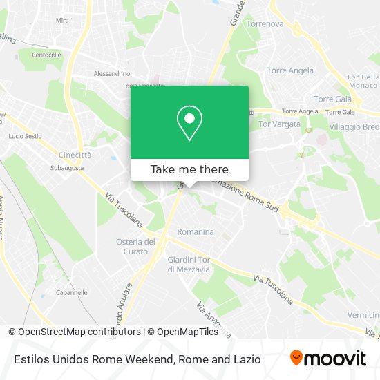 Estilos Unidos Rome Weekend map