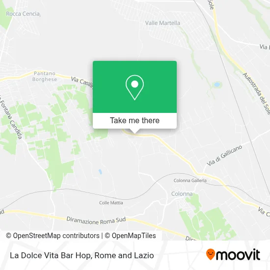 La Dolce Vita Bar Hop map