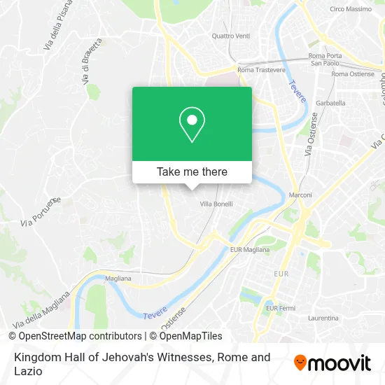 Kingdom Hall of Jehovah's Witnesses map